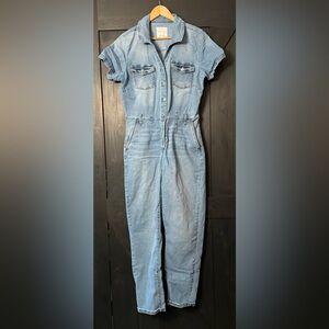 Celebrity Pink Light Blue Denim Overalls